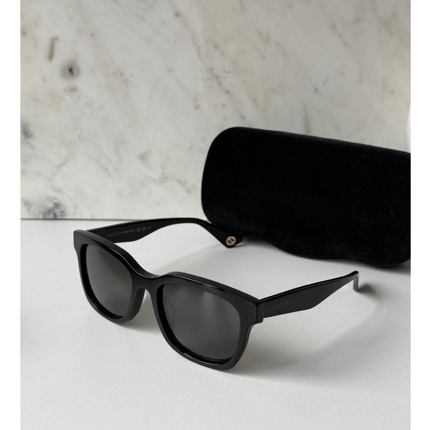 New Gucci Gg1639sa Black Square Unisex Sunglasses